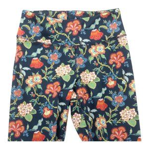Poprageous M Pop Active Leggings Floral Blue Stretchy‎ Activewear Boho